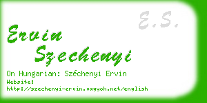 ervin szechenyi business card